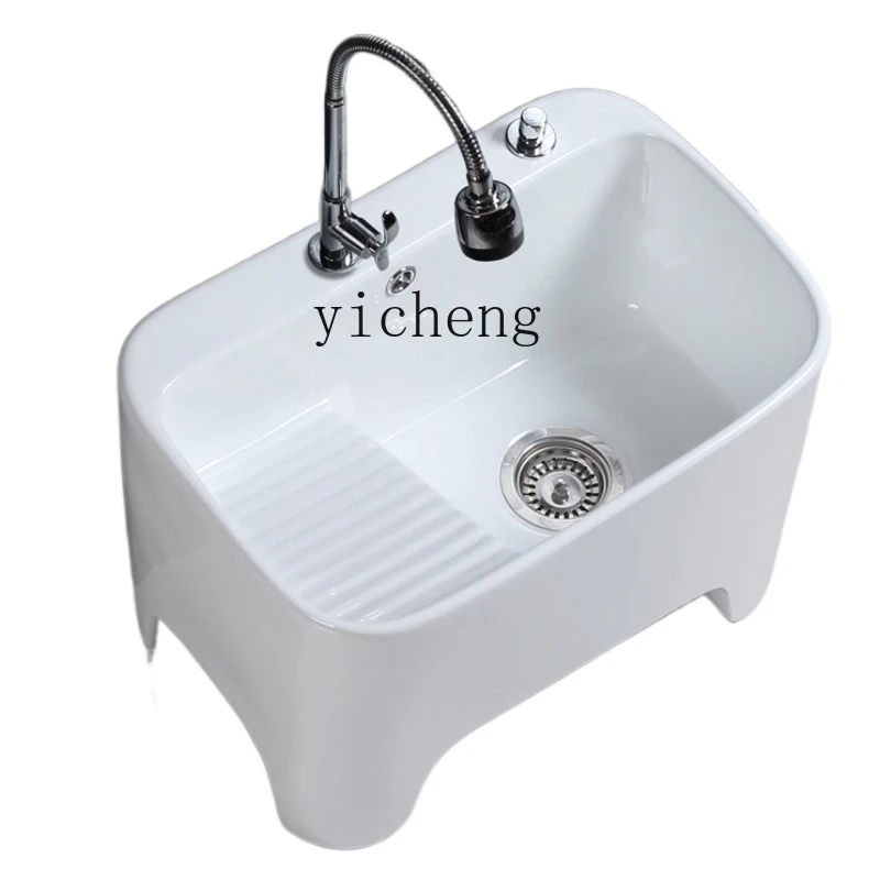 Zc New Large Ceramic Mop Pool Balcone Mop Pool Mop Sink Pool Con Washboard