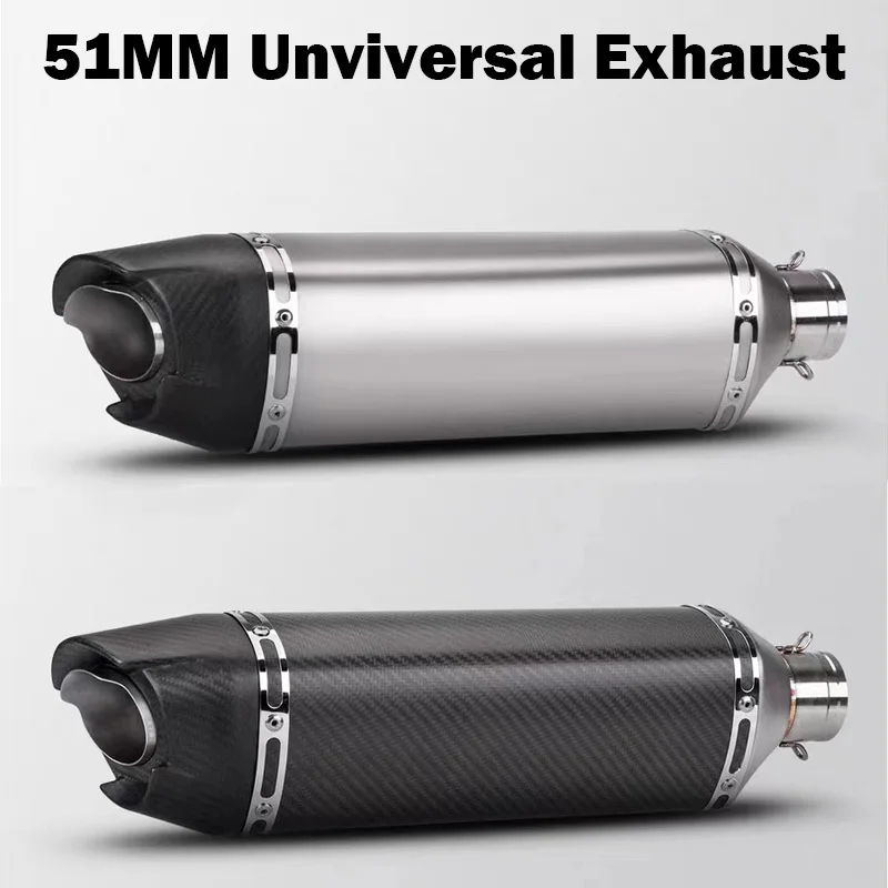 Silenziatore Motocross Universale 51Mm Per Tubo Di Scarico Moto Per Escape Moto Silenziatore Sistema Di Scarico Silenziatore Di Scarico Moto