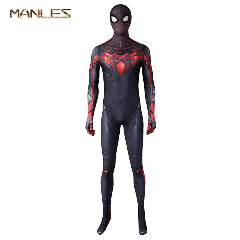Gioco Ps5 Spider Costume Miles Morales Advanced Tech Suit Body Halloween Spider For Man Tuta