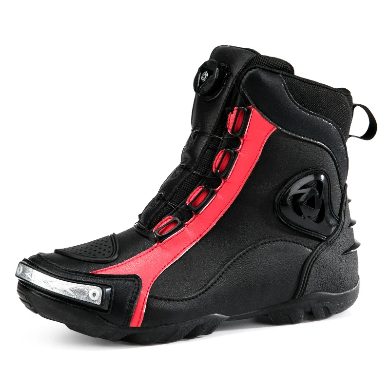 Uomo Donna Stivali Da Moto Scarpe Da Motociclista Professionali Stivali Da Corsa Motocross Da Fondo Antiscivolo Impermeabili