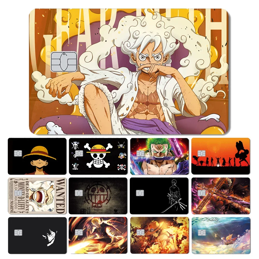 Un Pezzo Rufy Pvc Anime Carta Di Credito Carta Di Credito Bus Carta Pellicola Anteriore Adesivo Pelle Piccolo Grande Senza Chip