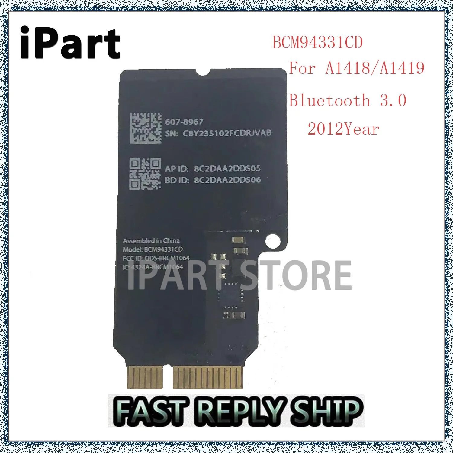 Per Apple Imac 21.5 "A1418 Scheda Wifi Bcm94360Cd Muslimexaytestato Buono