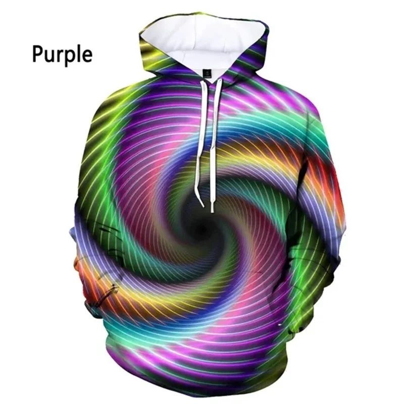 Felpe Con Cappuccio Da Uomo Personalità Felpe Con Grafica Vertigo Blu Per Uomo Donna Stampa 3D Felpe Con Cappuccio Colorate Vertigo Hypical Pullover