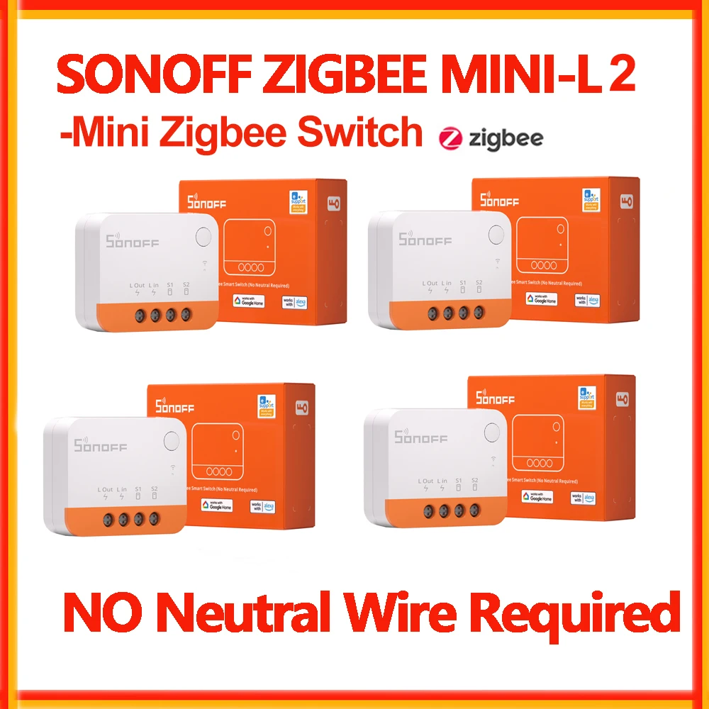 Sonoff Zbmini L2 Zigbee Mini Switch Nessun Cavo Neutro Richiesto Zigbee 3.0 Smart Switch Tramite Ewelink Zigbee Bridge Zigbee Donlge E