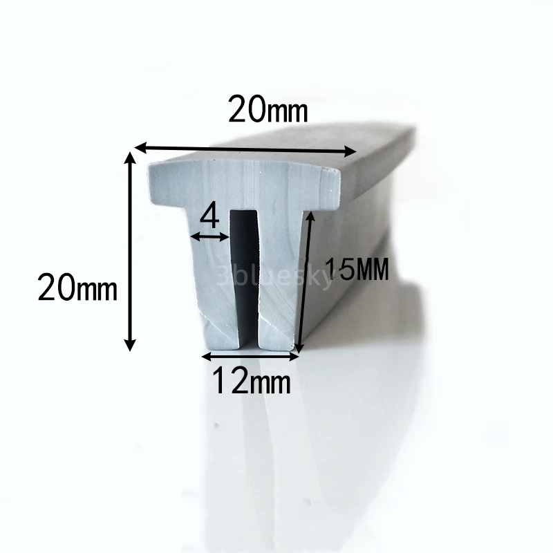 Striscia Di Gomma T Vetro Metallo Pannello Di Legno Bordo Recinzione Scudo Copertura Cavo Auto Pannelli Fotovoltaici Solari Strisce Di Tenuta 20X20Mm 