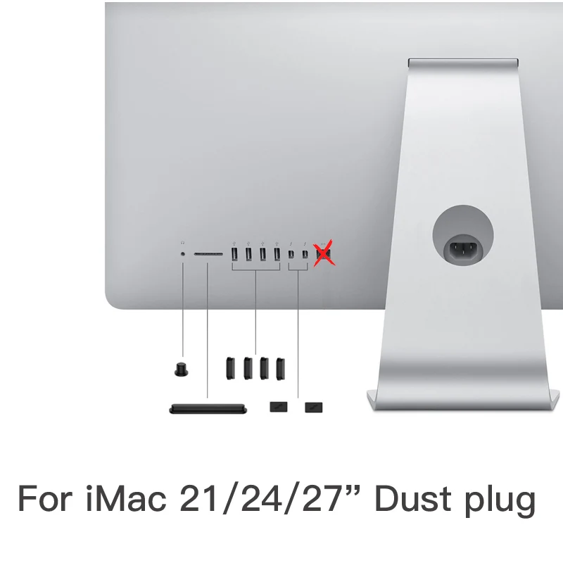 Coperchio Della Spina Antipolvere In Silicone Per Apple Imac 24 Pollici 27 21 Pollici Imac Pro Tappo Host Del Computer Accessori Per Custodia Antipolv