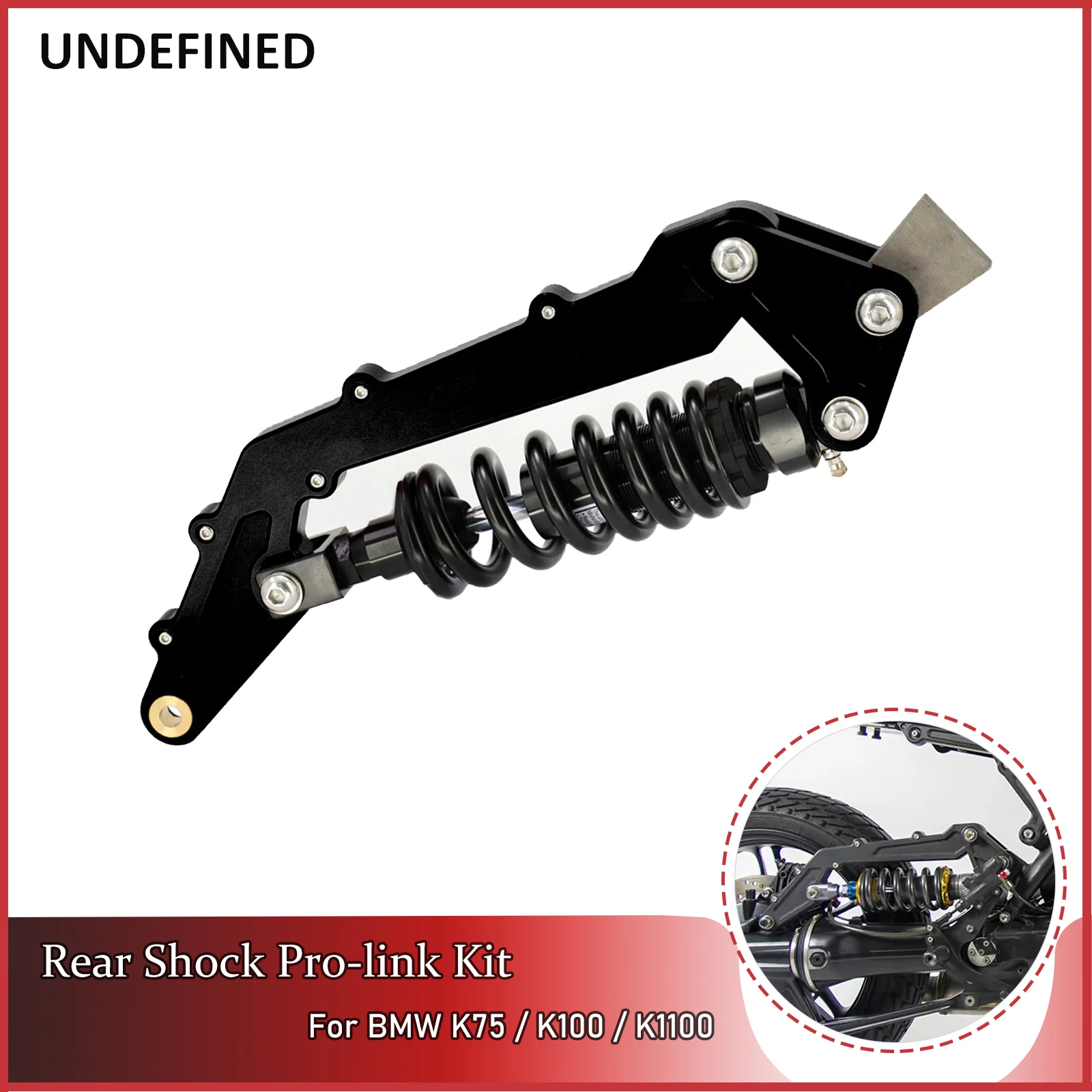 Ammortizzatore Posteriore Per Bmw Moto Pro-Link Kit Cafe Racer Subframe Sospensione Regolare Smorzamento K75 K100 K1100 310-340Mm Nero