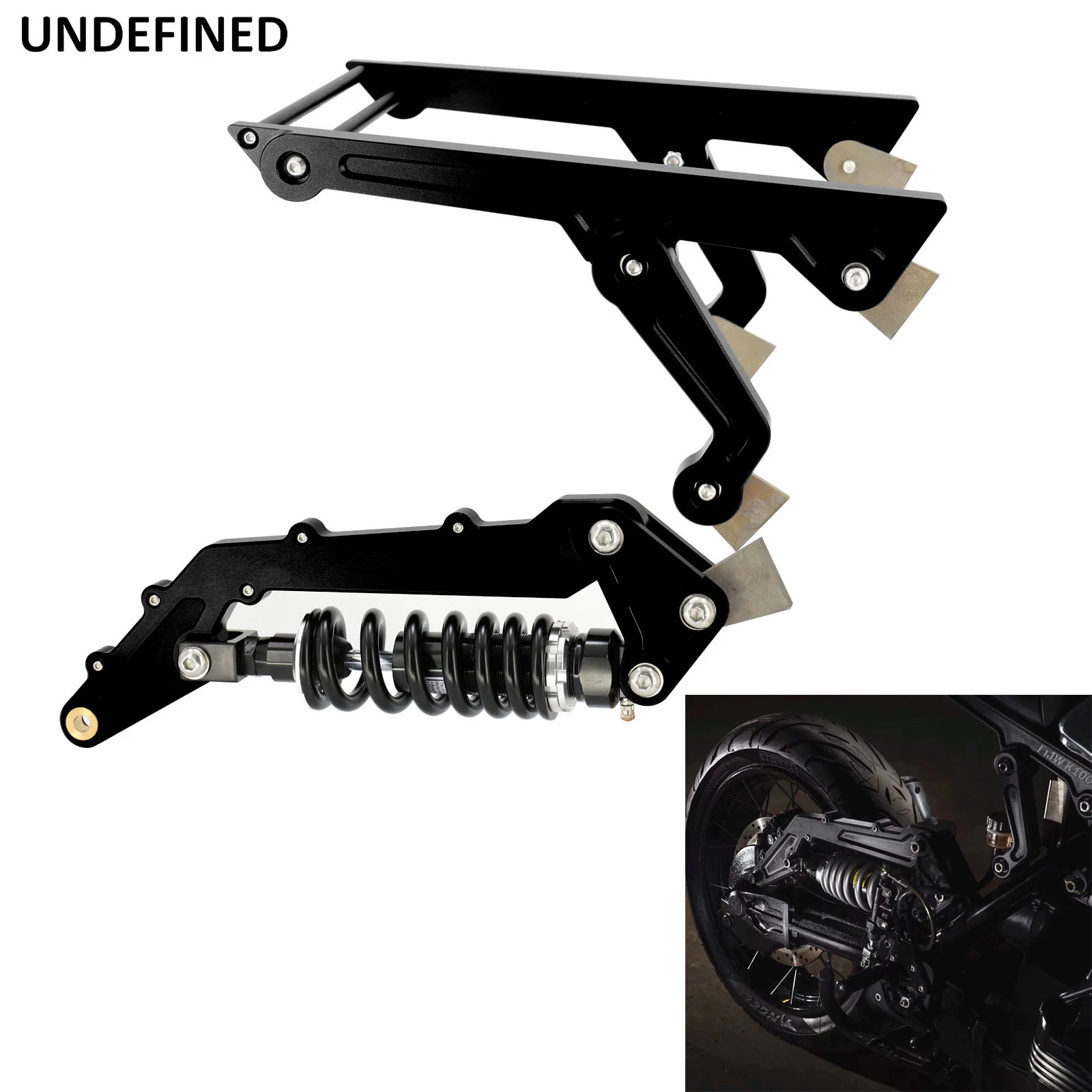 Pro-Link Kit Sospensione Ammortizzatore Moto 340Mm Modifica Staffa Sedile Per Bmw K100 K75 K1100 Subframe Cafe Racer