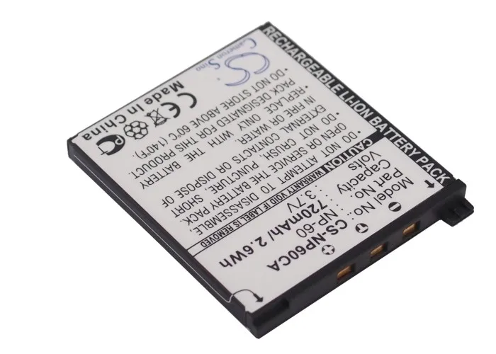 Batteria Per Casio Exilim Zoom Ex-Z19 Exilim Zoom Ex-Z85Bk Exilim Zoom Ex-Z85Be Exilim Zoom Ex-Z85 Exilim Zoom Ex-Z9Pk Np-60