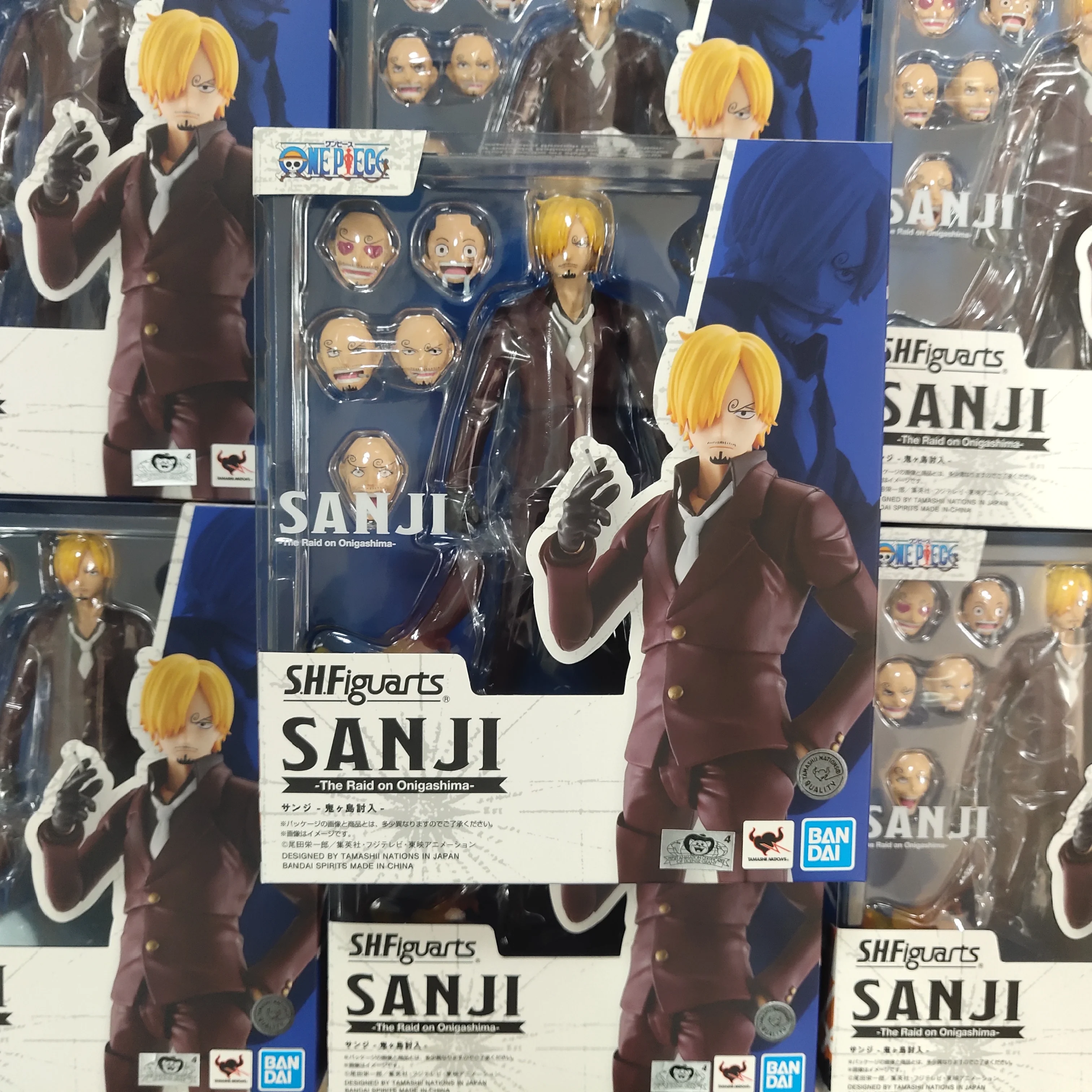 Bandai One Piece Anime S.H. Figuards Sanji Pvc Action Figures One Piece Shf Figurine Toys