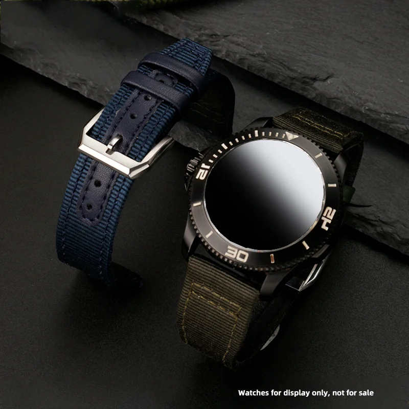 Cinturino In Nylon Di Vacchetta Adatto Per Iwc Pilots Mark 18 Iwc Spitfire Fighter Accessori Per Braccialetti Serie Portugieser 20 21 22Mm
