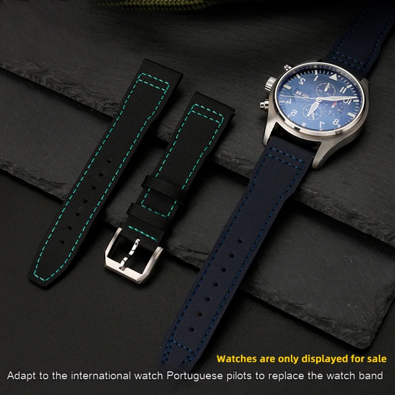 Cinturino In Nylon Colorato In Pelle Bovina Per Iwc Orologio Universale Iwc Pilots Mark Little Prince Watch Portofino Portugieser Wristband 20