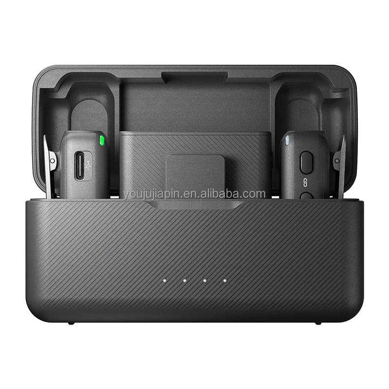 Microfono Wireless Dji Mic Per Smartphone Dji Action 2 Om 5 Con Lightning Usb-C Porte Trasmissione 250M Registrazione A Doppio Canale