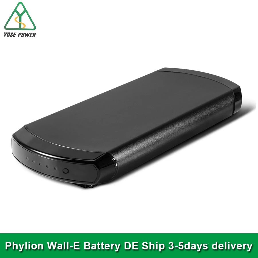 Phylion Akku Portapacchi Posteriore Ebike Batteria 36V 13Ah Xh370-10J Wall-E (Non Intelligente) Per E-Bike Kreidler, Peugeot, Puch, Bianchi, Mifa