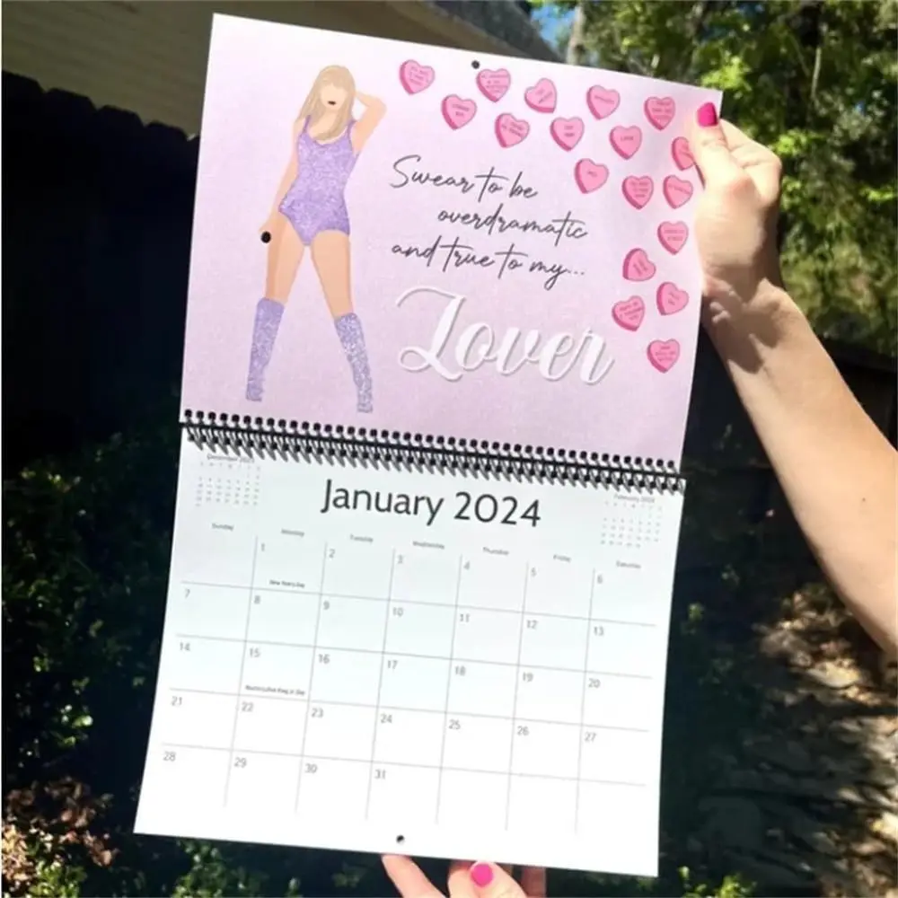 2024 Eras Tour Calendar Album Cover Poster Calendar Hangable Estetica Canvas Wall Art Calendar Home Wall Decoration Fans Gift