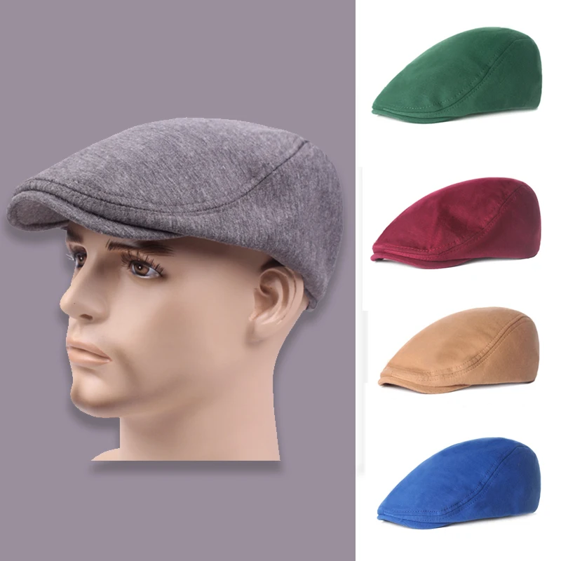 Berretti Verdi In Feltro Per Uomo Berretti In Tinta Unita Berretto Casual Retrò In Avanti Cappelli Da Sole Primaverili E Autunnali Cappelli Da Donna 2