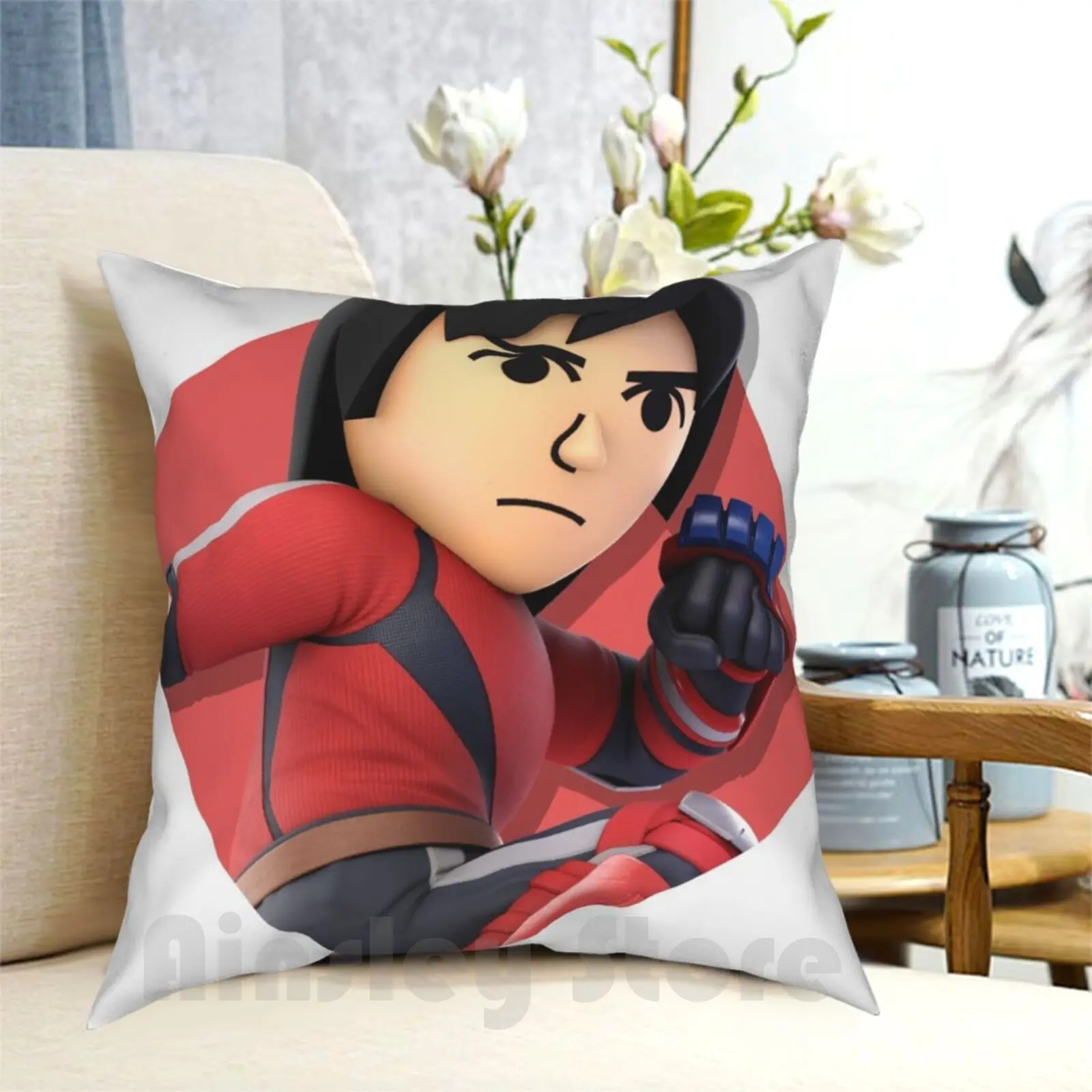 Smash Bros. Ultimate Mii Diamond Icon Federa Stampata Home Soft Throw Pillow Smash Bros Ultimate Nintendo Wiiu 3Ds