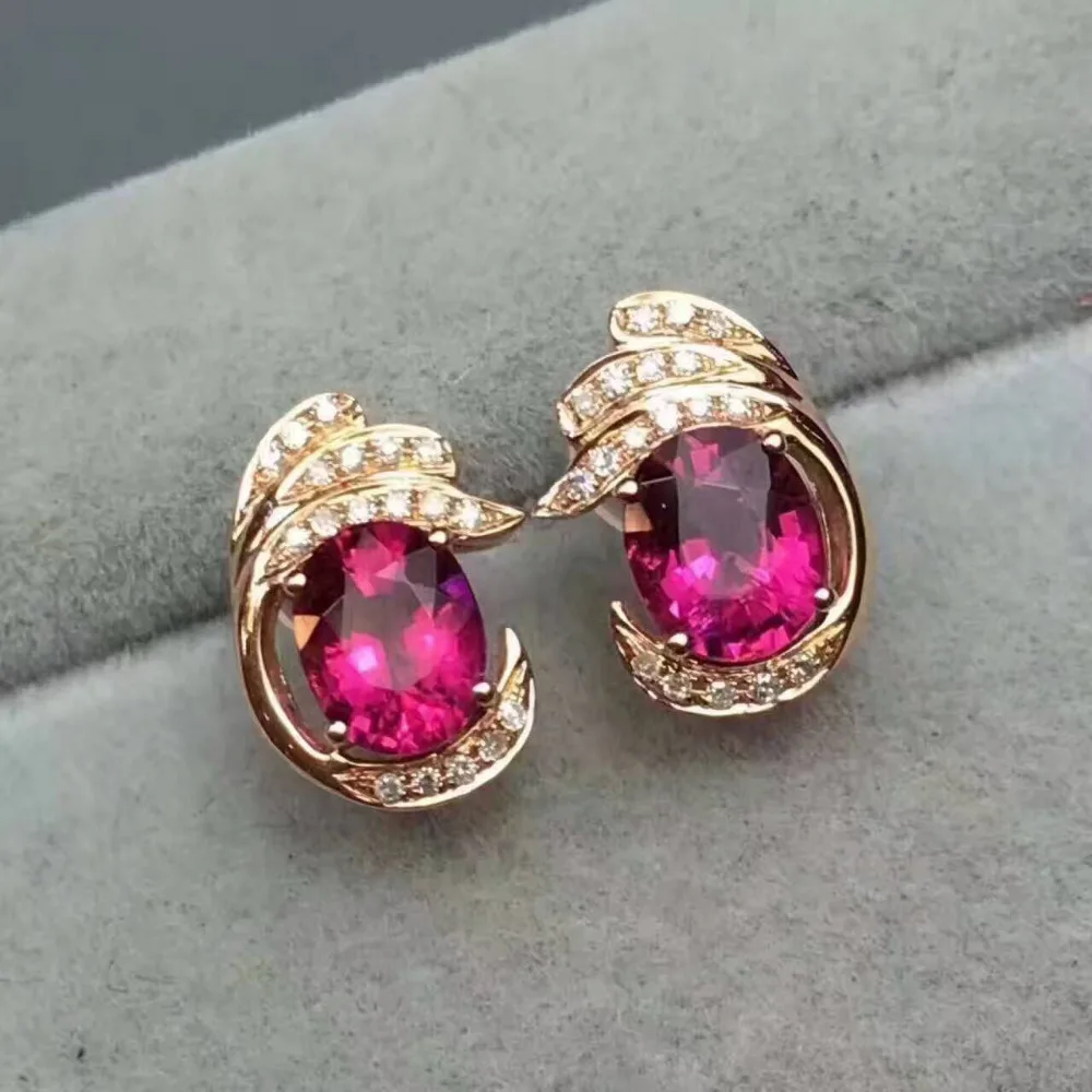 Moda Naturale Rosso Granato Orecchini Con Perno Naturale Gioiello Di Pietra Orecchini Ali Di Lucky 925 Orecchini In Argento Femminile Gioielli Regalo 