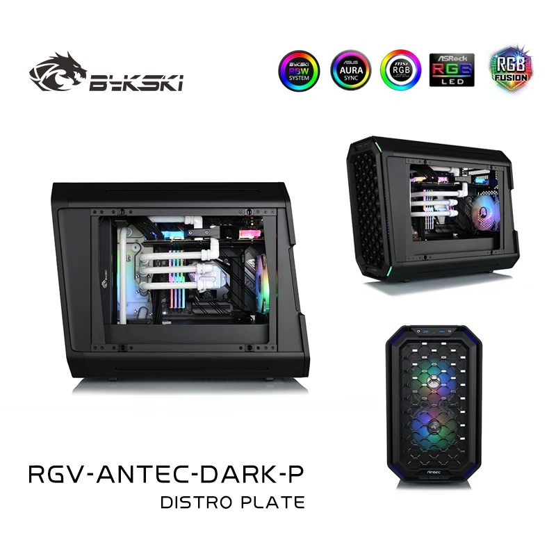 Bykski Per Antec Dark Cube Custodia Per Computer Kit Piastra Distro Per Cpu/Gpu Raffreddamento Ad Acqua Supporto Radiatore Pompa Ddc