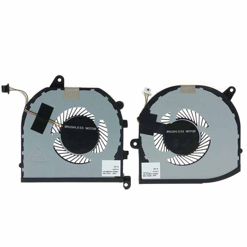 Set Ventola Di Raffreddamento Cpu + Gpu Per Dell Xps 15 7590 Dell Precision 5540 F01Px V9H8N Accessori
