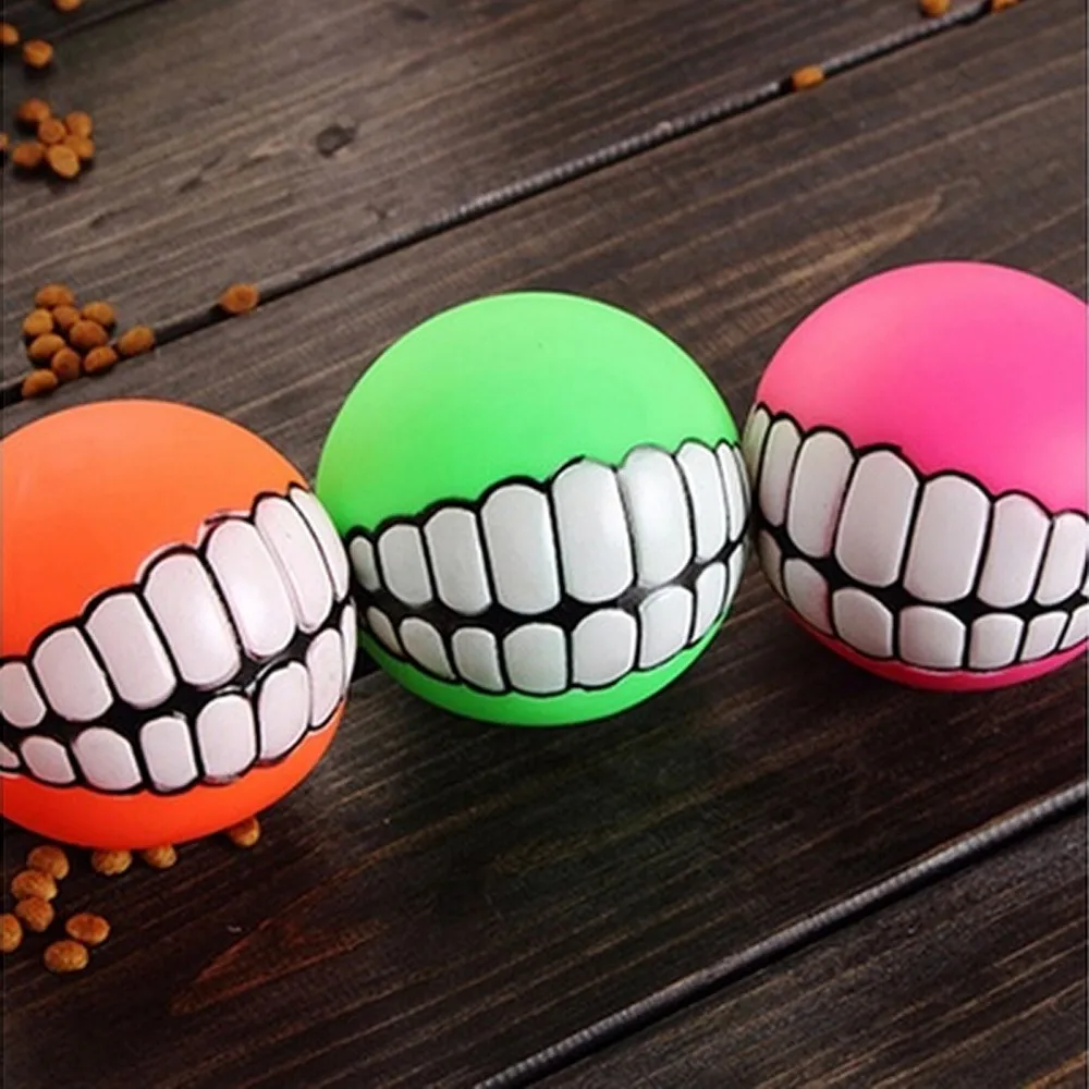Chamsgend Pets Toys Funny Sound Ball Puppy Squeaky Chew Toys Giocattoli Interattivi Per Cani Para Gatos Zabawka Dla Kota Nuovo (Colos Casuale}