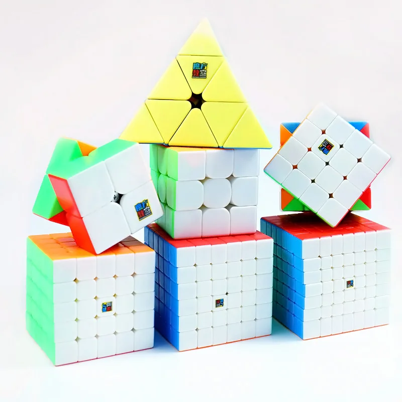 Moyu Meilong Professional Magic Cube 3X3X3 4X4X4 5X5X5 Speed Cube Adesivi Neri Magic Cube Puzzle Learnning Toys For Kids