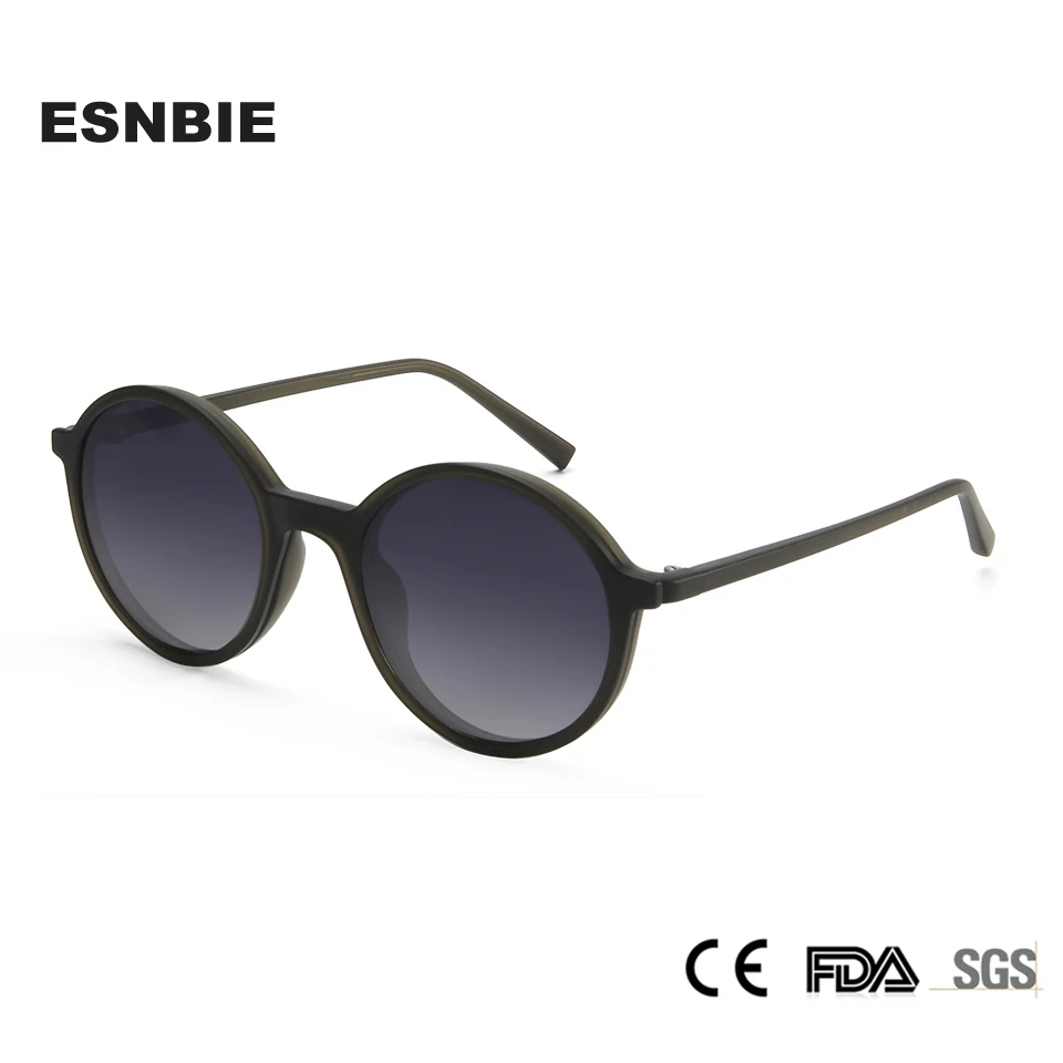 2023 Vintage Tr90 Clip Polarizzata Su Occhiali Da Sole Rotondi 2 In 1 Occhiali Da Vista Magnetici Per Donna Uomo Occhiali Da Vista Uv400 Shades