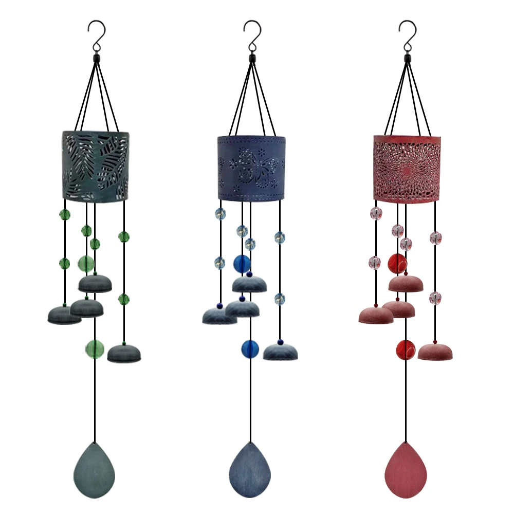 Campanelli Eolici Con Luci A Led Dzwonki Wietrzne Lampy Solarne Do Ogrodu Solar Campana De Viento Para Jardin Colgante Campane Da Esterno