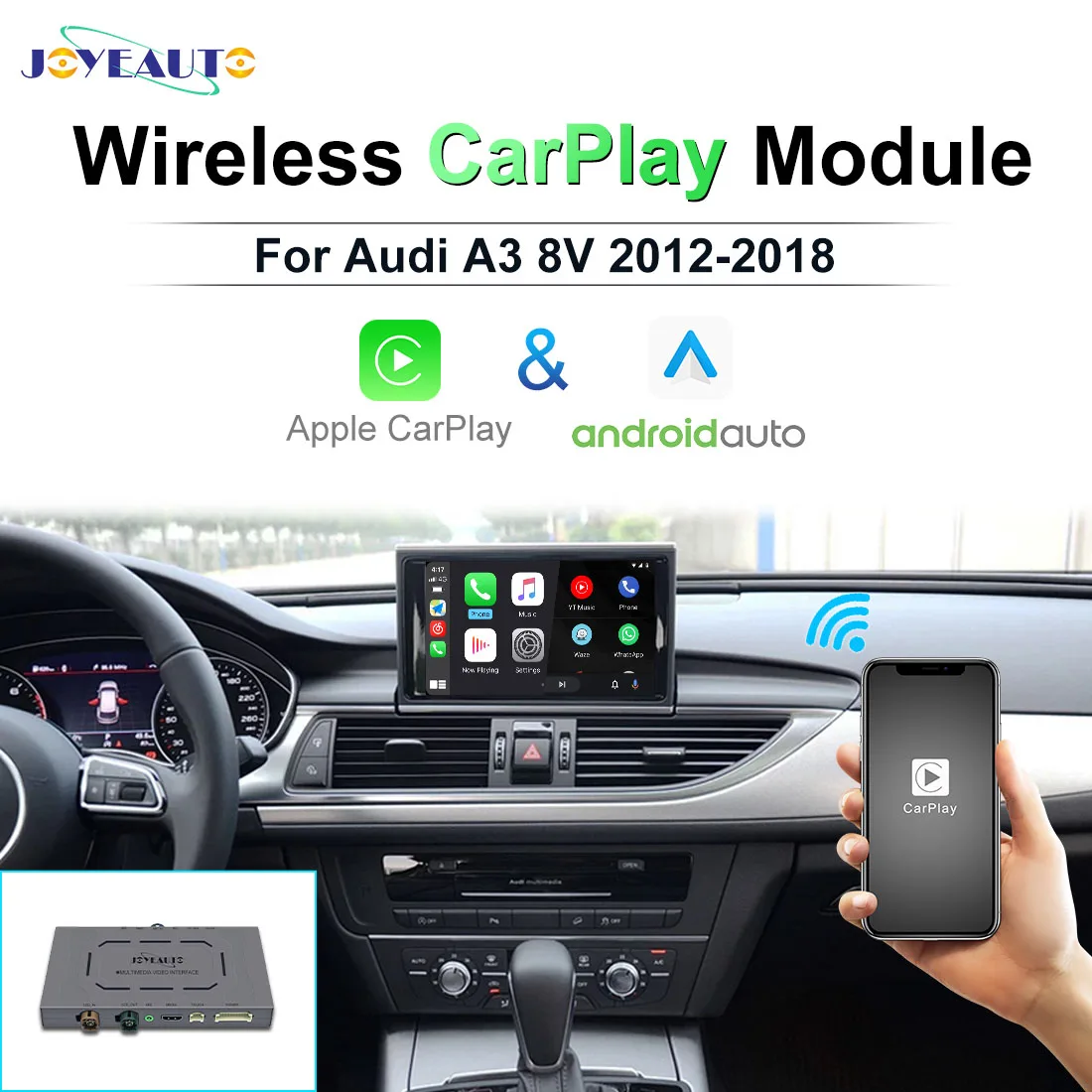 Joyeauto Wireless Carplay Module Per Audi A3 8V Mmi B8 B9 2012-2018 Apple Carplay Android Auto Mirroring Accessorio Aftermarket