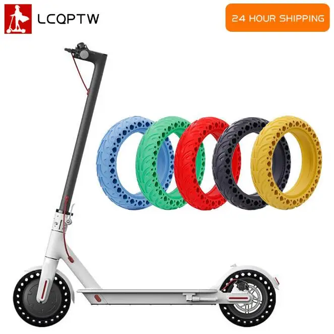 Para Xiaomi Mijia M365 Mi Scooter Elettrico Duralvel Buraco Sólido Pneus Amortecedor Nao-Pneumatico Amortecimento De Borracha Roda