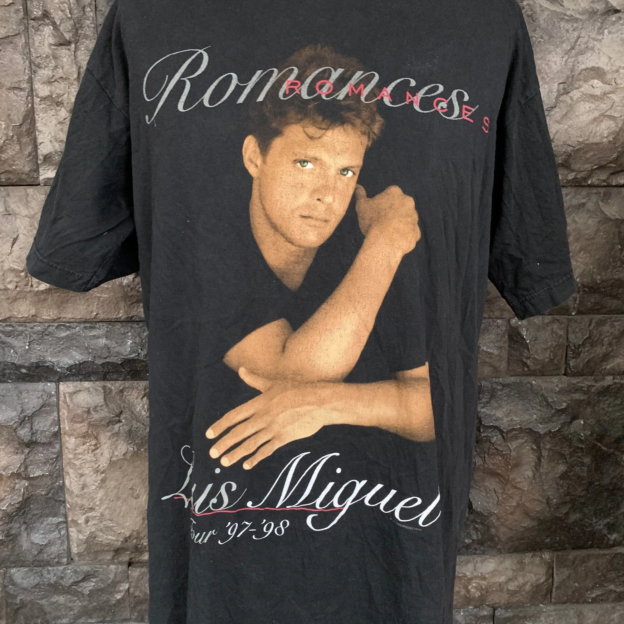 Vintage Anni '90 Luis Miguel Romances 97 98 Tour Concert T T Shirt