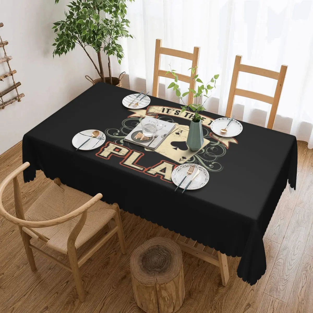 Rectangular Oilproof Cards Card Playing Day Poker Table Cover Game Players Table Cloth Tablecloth For Dining
