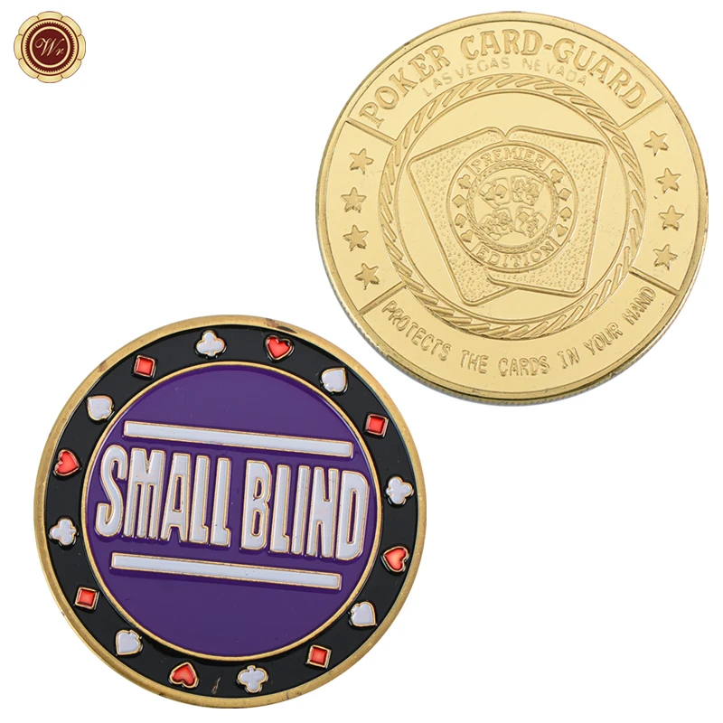 Piccolo Blind Poker Casino Chips Coin Table Game Poker Hand Card Guard Protector Metal Token Coin Luck Challenge Chips Coins