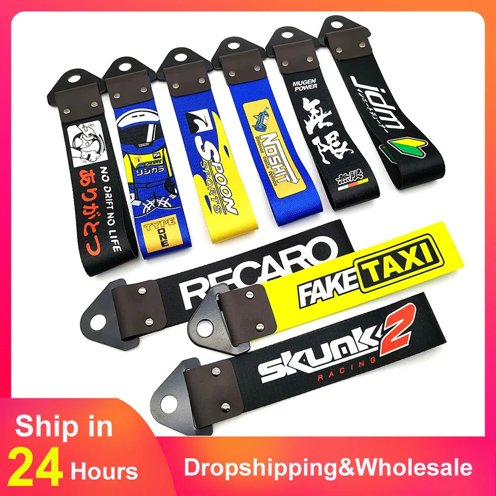 New Jdm Culture Car Color Pendant Tow Strap Belt Tow Rope Ribbon Accessori Auto Corde Per Rimorchio Paraurti Cinghia Di Traino Per Nos Hks