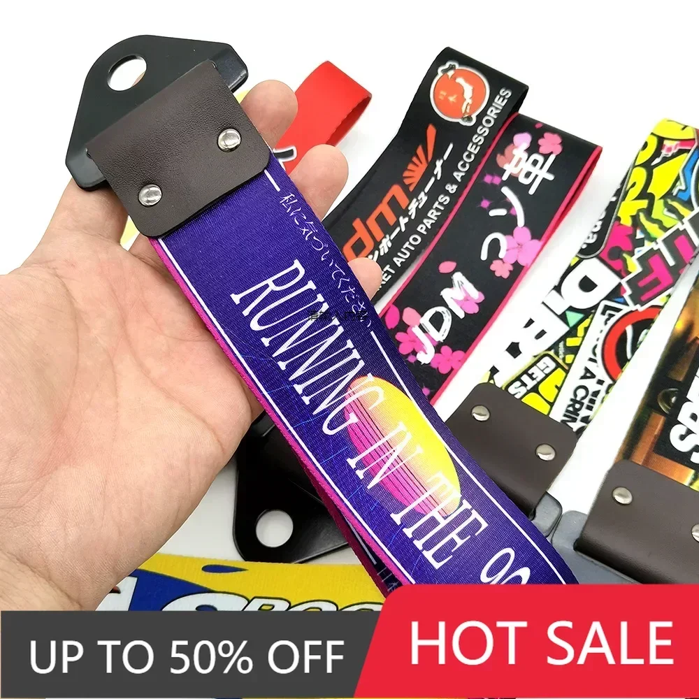 New Jdm Culture Car Color Pendant Tow Strap Belt Tow Rope Ribbon Accessori Auto Corde Per Rimorchio Paraurti Cinghia Di Traino Per Nos Hks