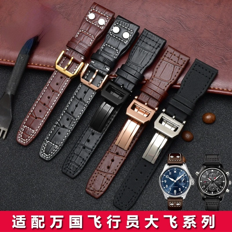 8888 Adatto Per Piloti Iwc Serie Dafei Portofino Portoghese Accessori Per Orologi Cinturino In Pelle Iwc 22Mm