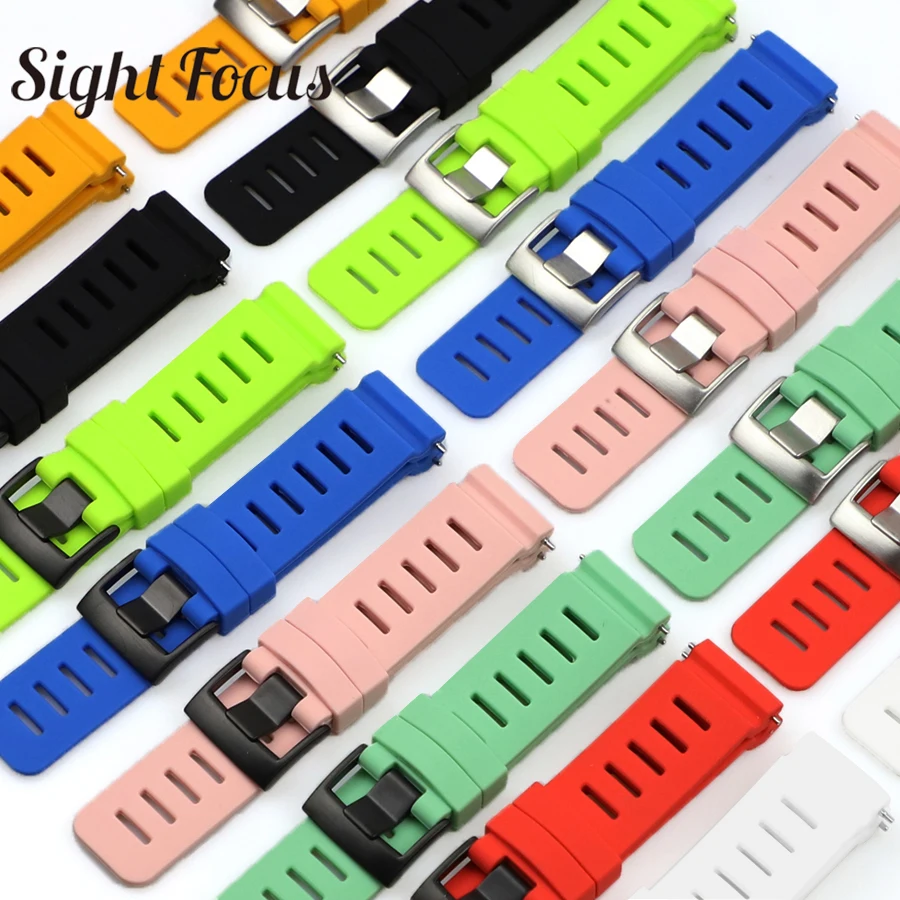 Sight Focus 24Mm Cinturino In Silicone Impermeabile Con Estremità Curva Per Suunto D5 Cinturino Per Orologio Per Computer Subacqueo Suunto D5 Cinturin