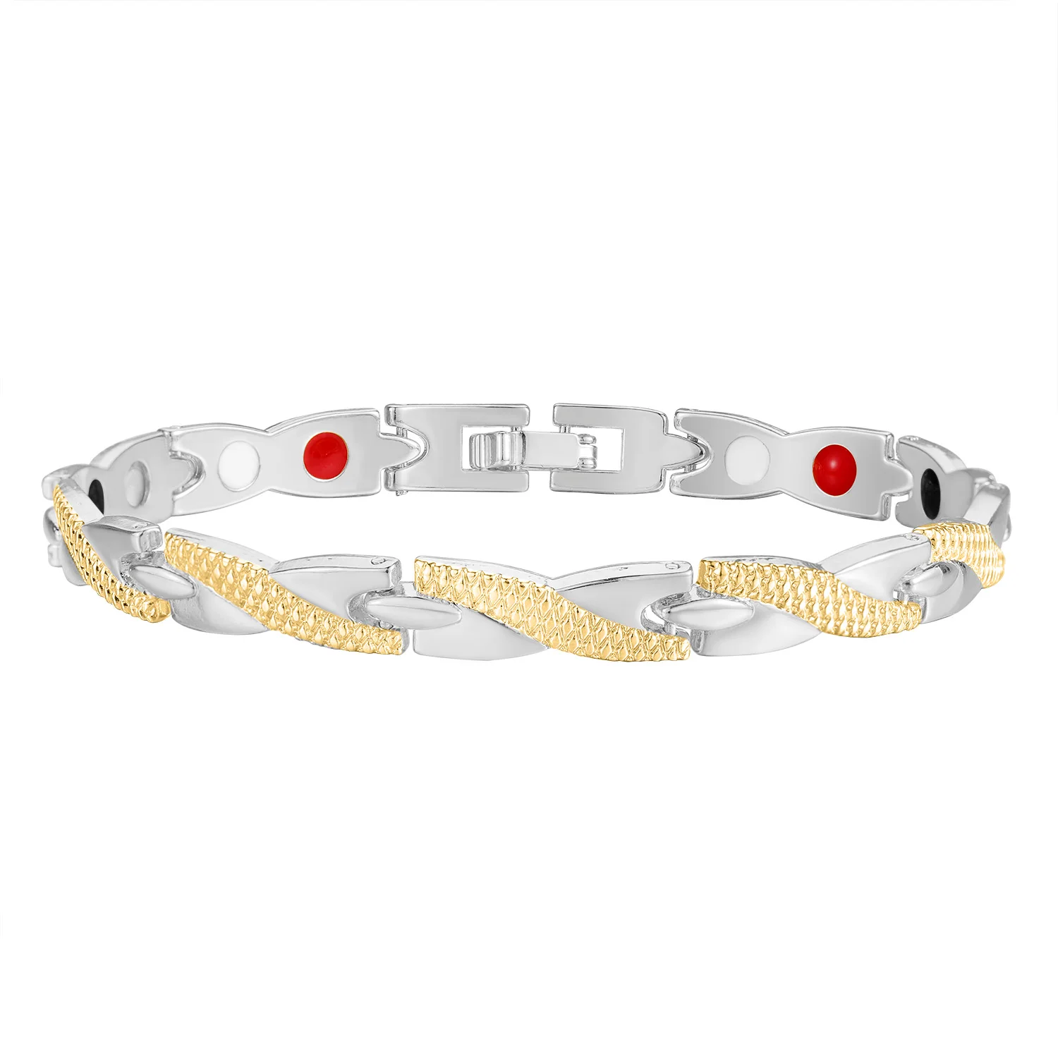 Braccialetto Modello Drago Donna Uomo Cura Braccialetto Magnetico Linfodrenaggio Terapeutico Detox Dimagrante Retro Health Coppia Bracele