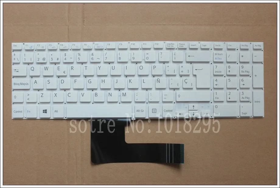 Tastiera Spagnola Per Sony Vaio Keyboard Keyboard Keyboard Svf152100C Tastiera Bianca Per Laptop Sp