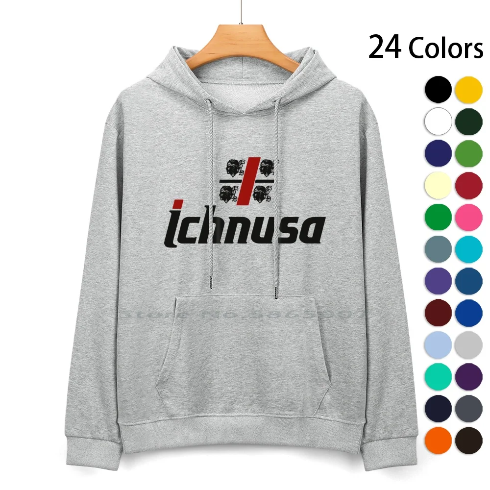 Bira Ichnusa Felpa Con Cappuccio In Puro Cotone Maglione 24 Colori Birra Bira Ichnusa Sardegna 100% Cotone Felpa Con Cappuccio Per Donna Uomo