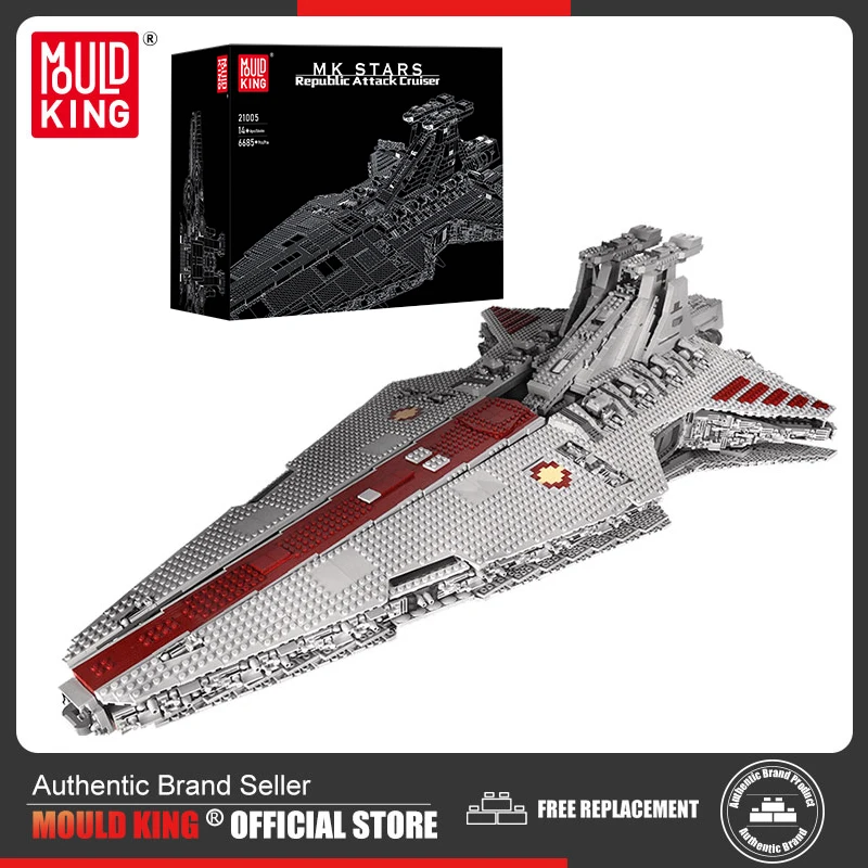 Mold King Building Blocks The Moc-0694 Republic Attack Cruiser Star Destroyer Set Mattoni Giocattoli Educativi Per Bambini Regali Di Natale