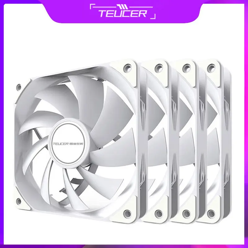 Teucer Pc Computer Case Fan Pwm 4 Pin 120Mm Silenzioso 12Cm Ventola Di Raffreddamento Cpu Ventola Di Raffreddamento Ventola Di Raffreddamento Del Radi