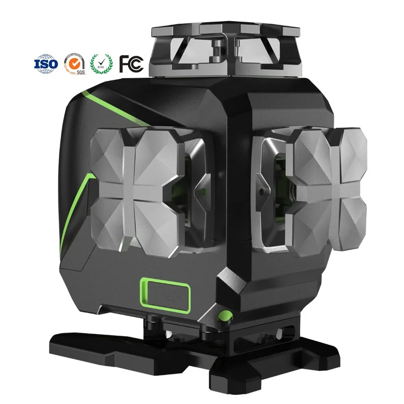 Livelli Laser Huepar S04Cg Green Beam 4D Cross Line Telecomando A Proiezione Separata