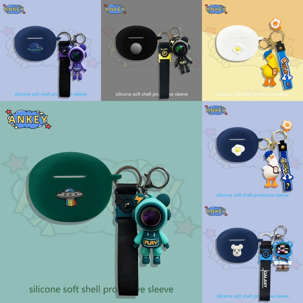 Custodia Per Oppo Enco Air 3 Pro / Air 2 Pro / Free 2 2I Auricolare Cover In Silicone Cute Astronaut Earbuds Cuffie Protettive Morbide