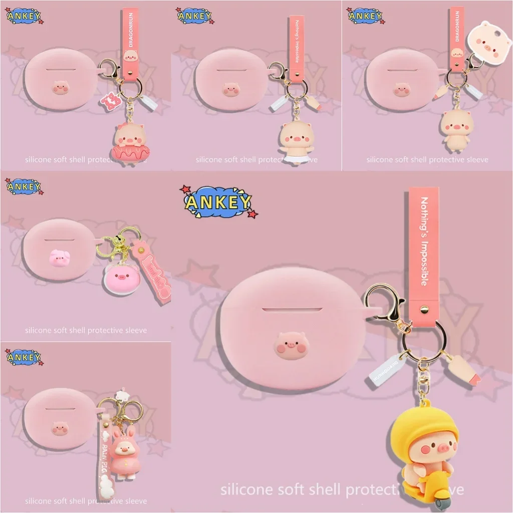 Custodia Per Oppo Enco Air 3 Pro Auricolare Silicone Air 2 Pro Free 2 2I Cover Pink Pig Earbuds Cuffie Protettive Morbide In Pelle