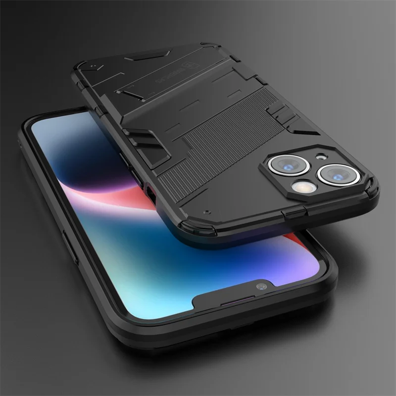 Custodia Antiurto Per Iphone 14 Custodia Per Iphone 14 Cover Funda Capa Shell Coque Holder Kidstand Hard Pc Back Bumper Per Iphone 14