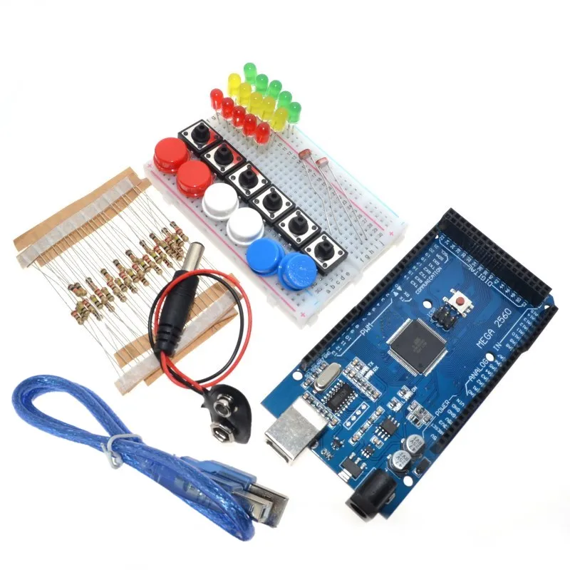 Articoli Elettronica Smart, Smartwatch, Bracciali Smart Fitness Integrato Starter Kit Mega 2560 Mini Tagliere Led Pulsante Ponticello Per Arduino Kit 