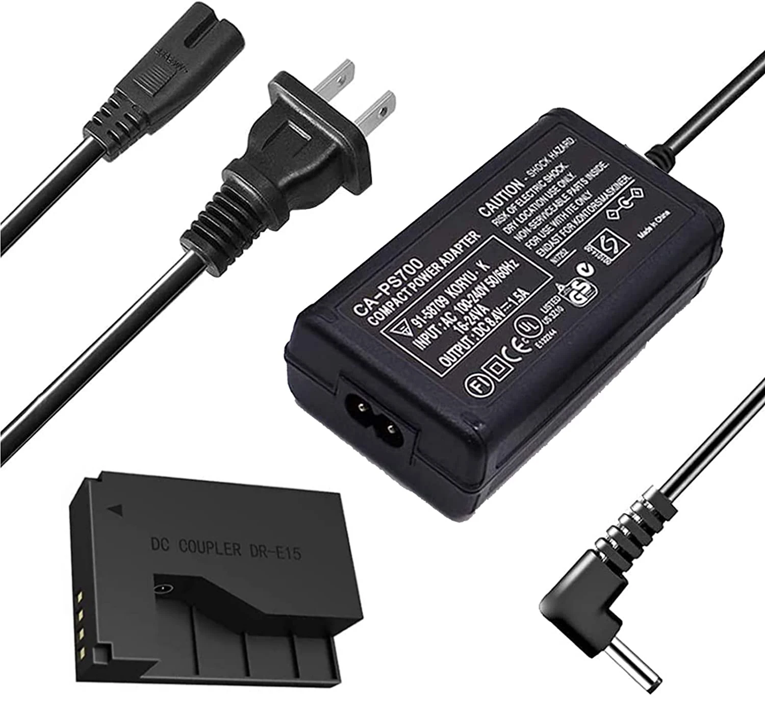 Ack-E15 Dr-E15 Dc Accoppiatore Adattatore Di Alimentazione Ca Caricabatterie Per Canon Eos 100D Rebel Sl1 Kiss X7 Powershot Sx70 Hs
