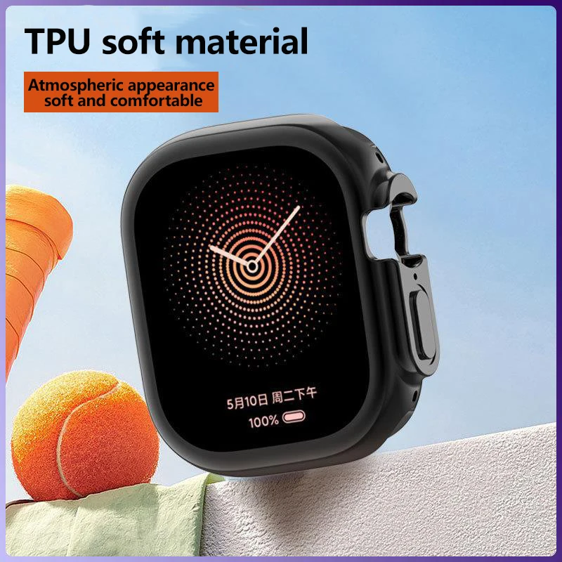 Custodia Per Schermo Per Apple Watch Series 8 Ultra 49Mm Placcatura Paraurti Protettivo In Tpu Per Apple Watch Series 8 7 41Mm 45Mm Cornice Di Copertu