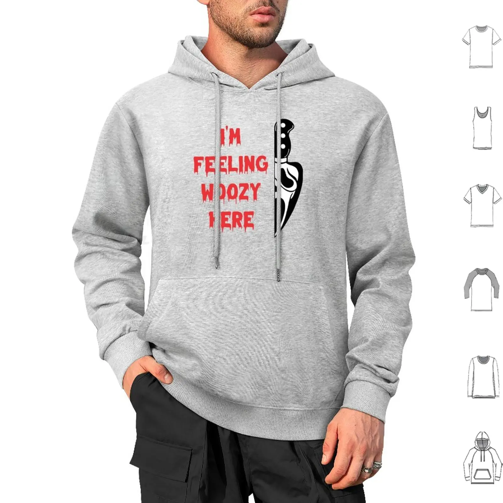 Mi Feeling Woozy Qui Felpa Con Cappuccio In Cotone Manica Lunga Im Feeling A Little Woozy Qui Im Feeling Woozy Qui Ghostface Woozy